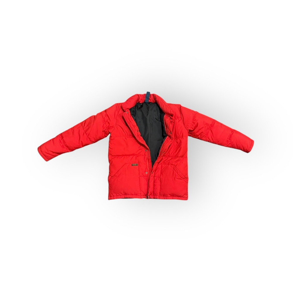 Vtg 90s Polo Ralph Lauren Youth Red Puffer Jacket Down Fill Coat Sz XL (18-20) - Picture 2 of 10